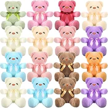 紫色のリボン付きクマのぬいぐるみ Amazon.co.jp: 幸せのモモちゃん クマぬいぐるみ テディベア